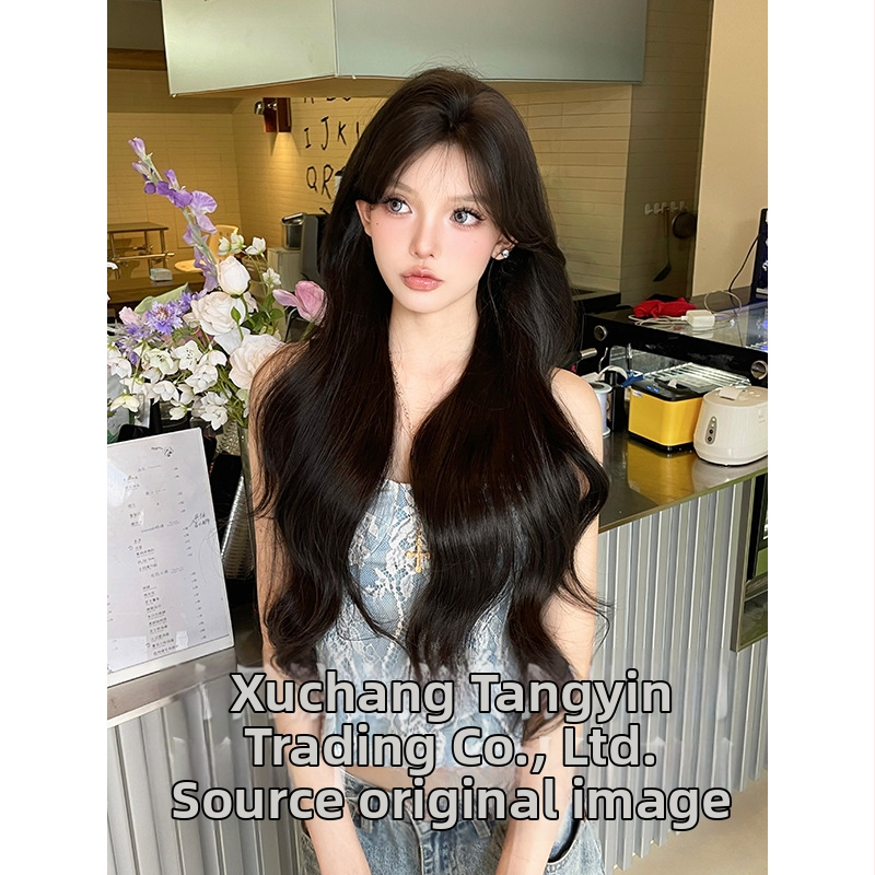 FP07 Piesă de perucă pentru volum, bucle lungi, fibre sintetice rezistente la căldură