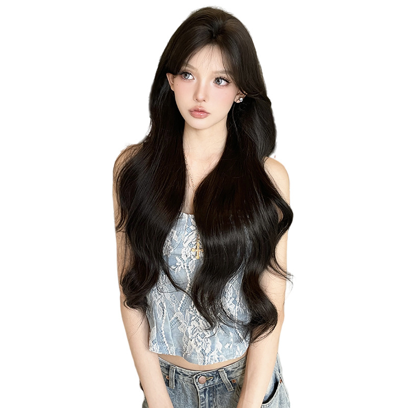 FP07 Piesă de perucă pentru volum, bucle lungi, fibre sintetice rezistente la căldură