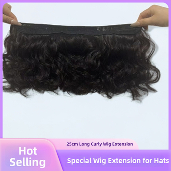 Accesoriu pentru perucă compatibil cu pălărie, segment de volum pentru perucă, fibră rezistentă la temperatură, pentru femei; model: perucă buclată; nu poate fi vopsită sau tratată permanent.