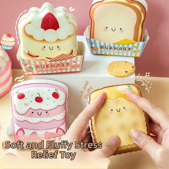 Yanshe Notebook creativ de stres cu desene animate, design drăguț cu inimă și formă specială; ambalaje 16/64/128