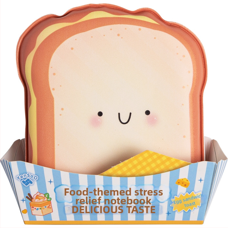 Yanshe Notebook creativ de stres cu desene animate, design drăguț cu inimă și formă specială; ambalaje 16/64/128