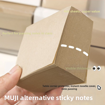 Jiabo Caiet pătrat gol, Extra Gros, Foi detașabile, Fără adeziv