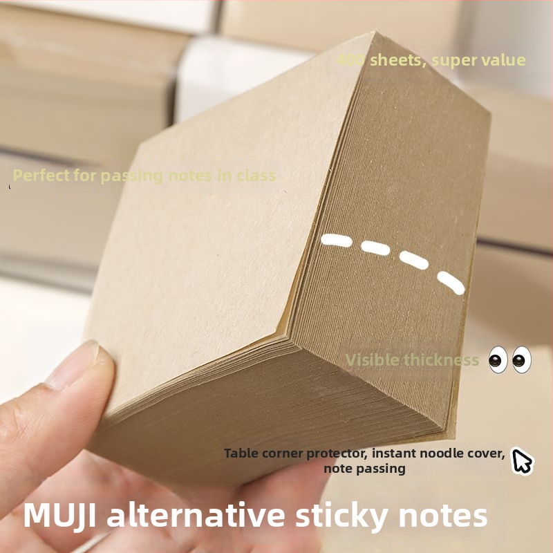 Jiabo Caiet pătrat gol, Extra Gros, Foi detașabile, Fără adeziv