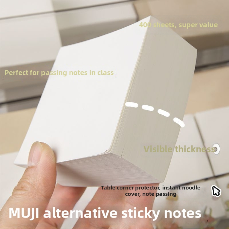 Jiabo Caiet pătrat gol, Extra Gros, Foi detașabile, Fără adeziv