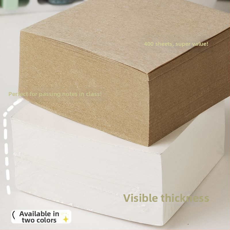 Jiabo Caiet pătrat gol, Extra Gros, Foi detașabile, Fără adeziv