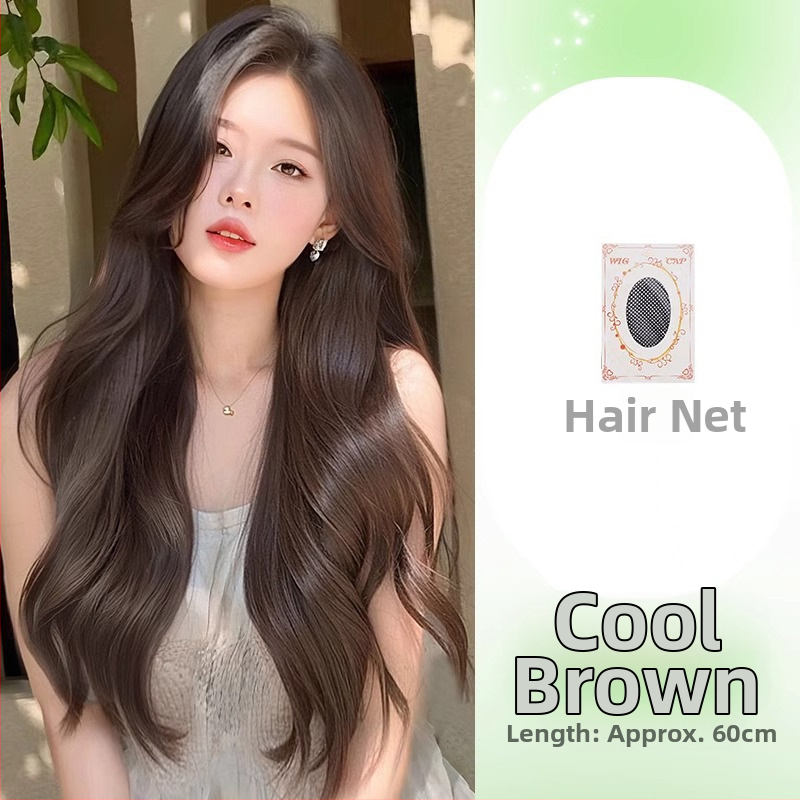 Perucă cu acoperire completă, păr lung și buclat; model: capac cu păr; material: sârmă proteică; mecanism de fabricație; breton: mijloc