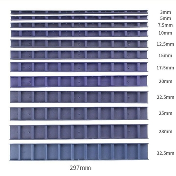 100 benzi de legare a documentelor, benzi de margine cu 10 găuri, plastic, grosime 5 mm