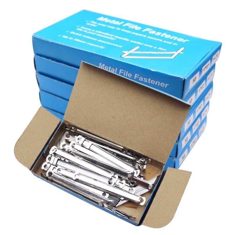 Clip metal pentru dosare cu două găuri Timhuada 1001, ambalare 50 seturi pe cutie, 100 cutii pe colet