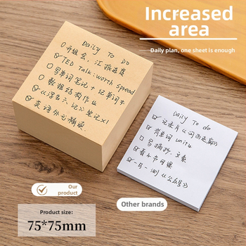 Note autoadezive din hârtie kraft pentru elevi, cu adeziv puternic – foi cu linii pentru mesaje