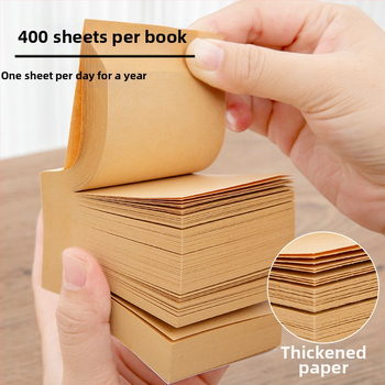 Note autoadezive din hârtie kraft pentru elevi, cu adeziv puternic – foi cu linii pentru mesaje