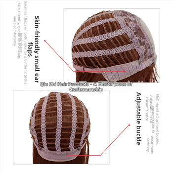 Perucă pentru femei, păr lung și buclat, cu despărțire la mijloc, fibre rezistente la temperatură, model G108
