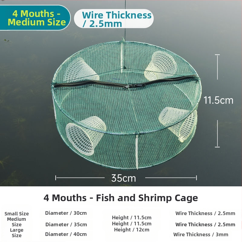 Cușcă de pescuit pentru pește, creveți și altele — Brand Giant finned king; Origine: China; Material: Altul