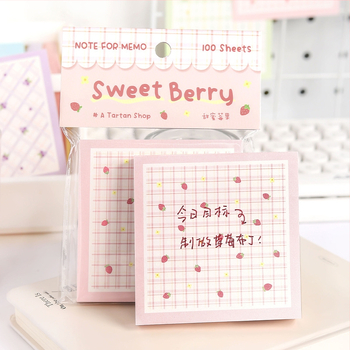 NOTE FOR Caiet cu 100 de foi, hârtie neadezivă, mesaje desenate, note în stil coreean