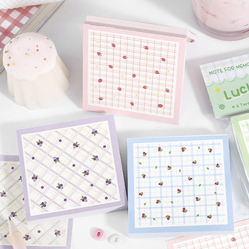 NOTE FOR Caiet cu 100 de foi, hârtie neadezivă, mesaje desenate, note în stil coreean