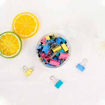 Clipuri pentru documente Huilin, metal; Fabricat de Jieyang Rongcheng District Huilin Stationery Factory.