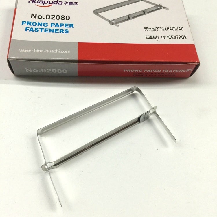 Huapuda 02080 Dosar metalic cu două găuri, spațiere între găuri 80 mm