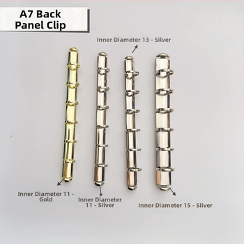 Portofel din fier cu finisaj nichelat; tip spate M5 binder; clips pentru placa de spate A6; clips pentru găuri A5