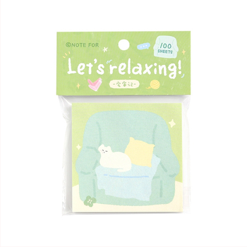 Bloc de notițe din hârtie, formă de cărămidă, 100 foi, fără adeziv, ambalaj de bază, desene drăguțe cu dopamină despre viața mea