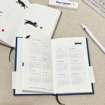 Caiet de înregistrări cu copertă tare și legare perfectă (hârtie din pastă de lemn, 90 g/m², 1-50 pagini, stil japonez/coreean)