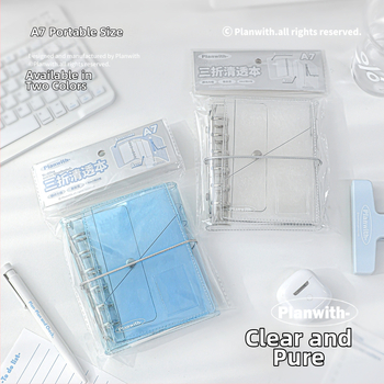 Caiet cu copertă PVC, legare tip binder, interior din pulpă de lemn, până la 50 de pagini, PW251P