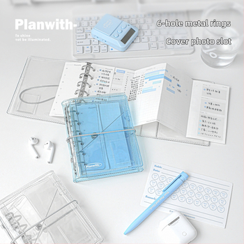 Caiet cu copertă PVC, legare tip binder, interior din pulpă de lemn, până la 50 de pagini, PW251P