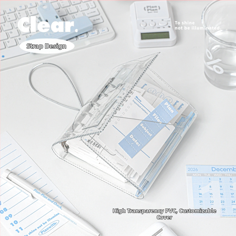 Caiet cu copertă PVC, legare tip binder, interior din pulpă de lemn, până la 50 de pagini, PW251P