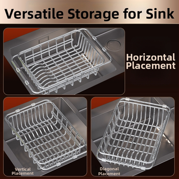 Raft de bucătărie din oțel inoxidabil, montat pe perete – suport de scurgere pentru vase, fructe și legume, fără montaj