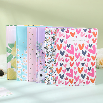 Caiet cu copertă dură închisă — Copertă din hârtie, hârtie 100 g, din pulpă brută de lemn, 1–50 de pagini, stil drăguț japonez/coreean