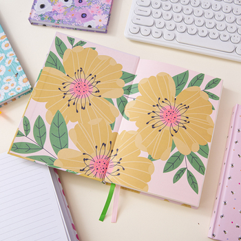 Caiet cu copertă dură închisă — Copertă din hârtie, hârtie 100 g, din pulpă brută de lemn, 1–50 de pagini, stil drăguț japonez/coreean