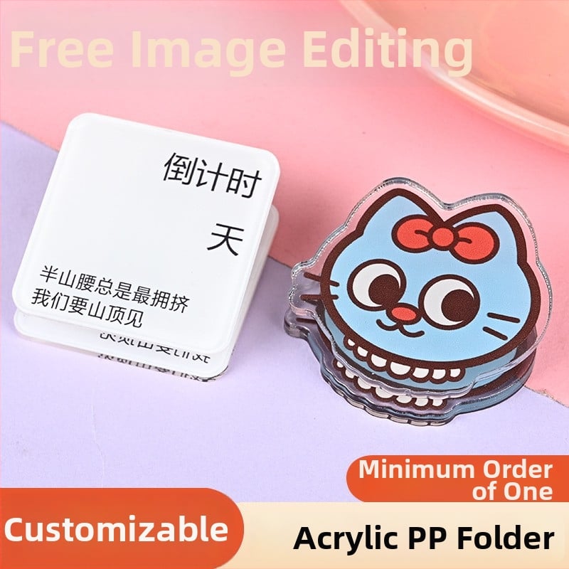 Clip acrilic pentru agendă, dublufață, accesorii desen animate pentru planer
