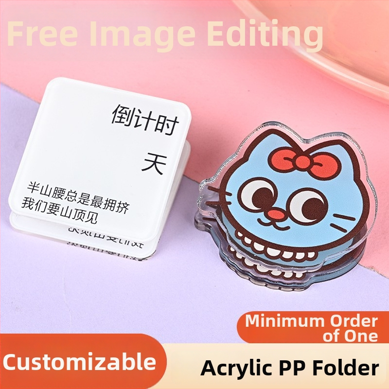 Clip acrilic pentru agendă, dublufață, accesorii desen animate pentru planer