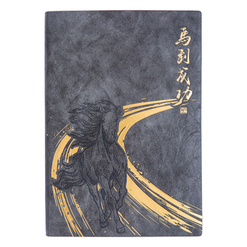 Kaiyue carnet de afaceri cu legare cusută, hârtie Dowling, 80 g, 300–400 pagini, calendar pentru 2026, Anul Calului