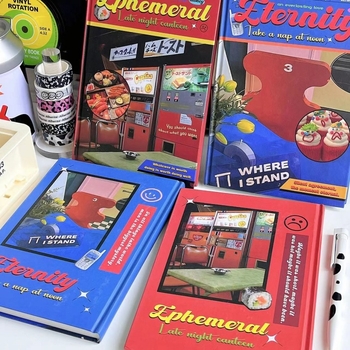 Jurnal Supremacy – Legare cu adeziv, stil retro nostalgic, 80 de pagini, hârtie 100 g din pulpă brută de lemn