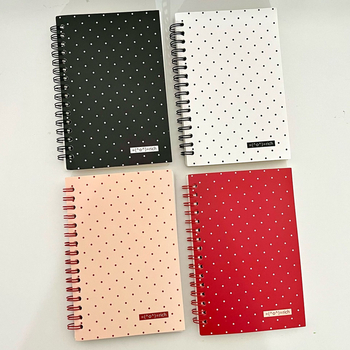 Caiet cu blocuri color pe ambele părți și buline, cu foi detașabile, copertă din PVC, hârtie cu dublă acoperire, 80 g/m², 1–50 pagini, stil minimalist nostalgic retro japonez-coreean