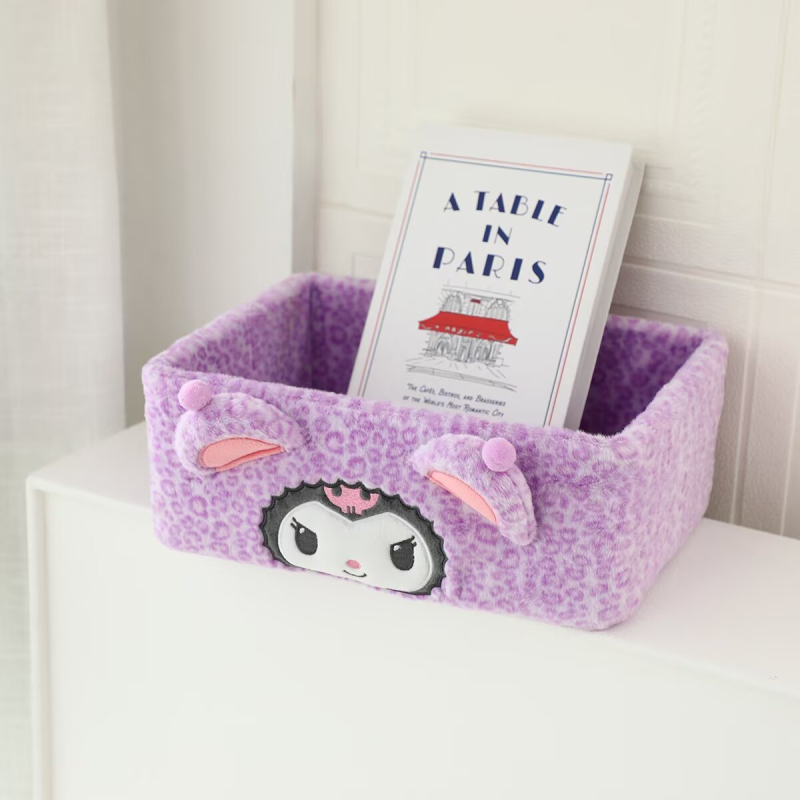 Organizator de birou din pluș, în stil japonez, pentru cosmetice, bijuterii și alte obiecte mici