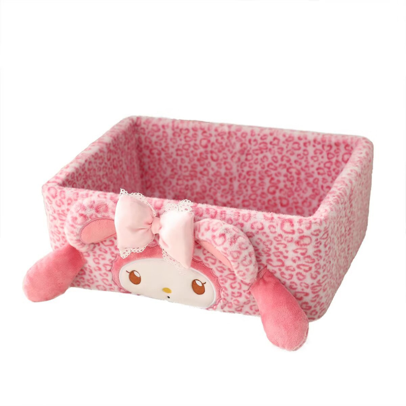 Organizator de birou din pluș, în stil japonez, pentru cosmetice, bijuterii și alte obiecte mici