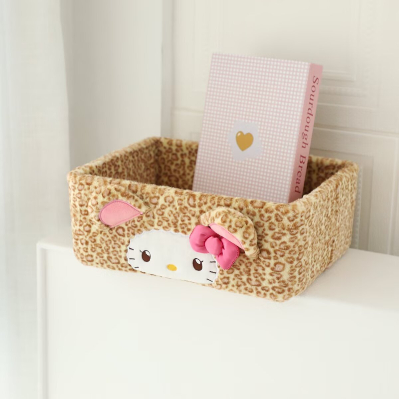 Organizator de birou din pluș, în stil japonez, pentru cosmetice, bijuterii și alte obiecte mici