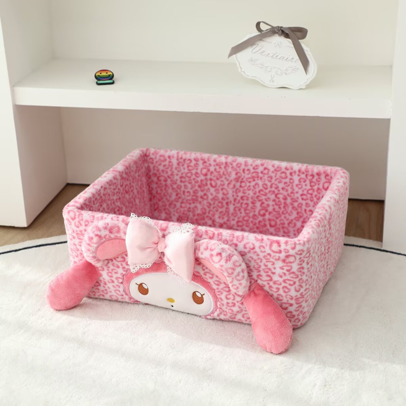 Organizator de birou din pluș, în stil japonez, pentru cosmetice, bijuterii și alte obiecte mici