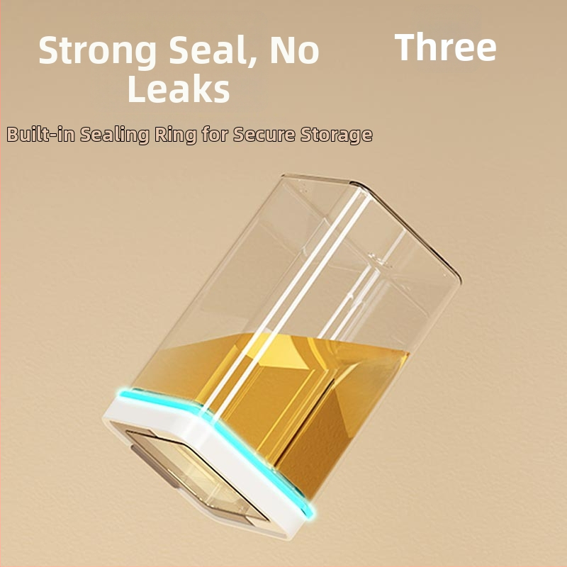 Borcan de depozitare – Plastic, sigilat, rezistent la umezeală, transparent, alimentare