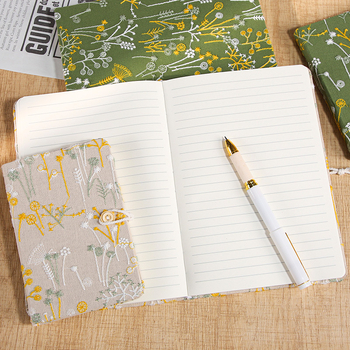 Caiet cu copertă din material textil, legare cu sârmă, Dowling hârtie, 98 gsm, 200-300 pagini, stil creativ