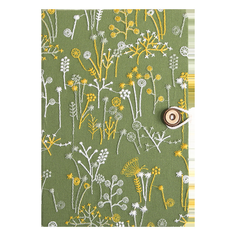 Caiet cu copertă din material textil, legare cu sârmă, Dowling hârtie, 98 gsm, 200-300 pagini, stil creativ