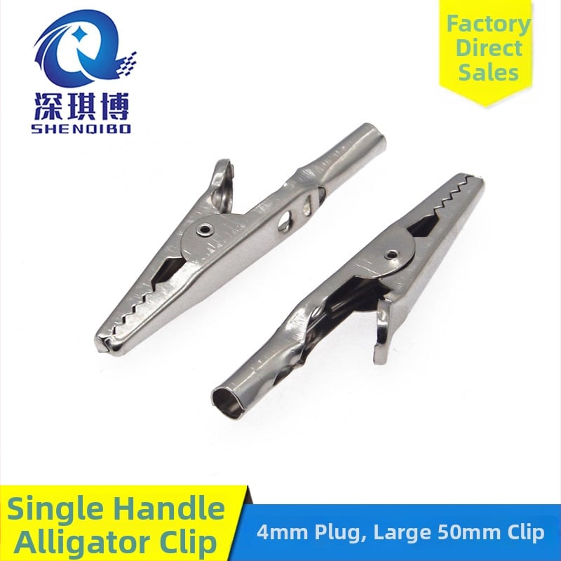 Clip crocodil cu mâner unic, contacte din fier, pentru testare de putere – Deep qibo