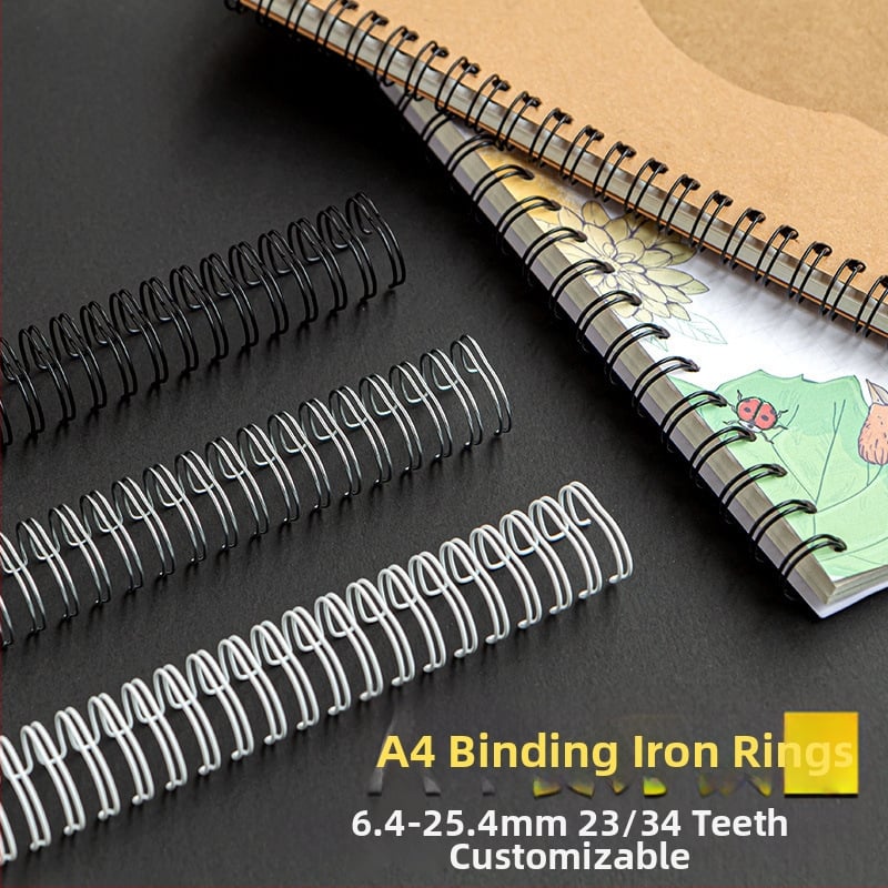 Inel metalic pentru legare, cu sârmă dublă, inele de calendar, tip presat, îngroșate