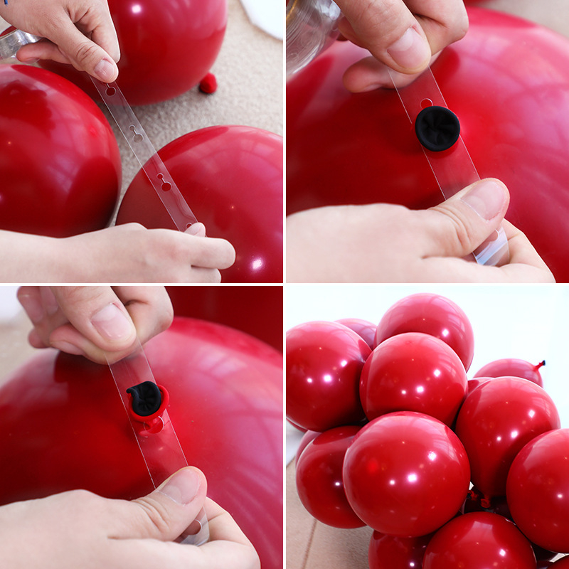 Accesoriu pentru șir de baloane pentru baloane din latex, clemă bayonetă neregulată, material plastic, decor de nuntă