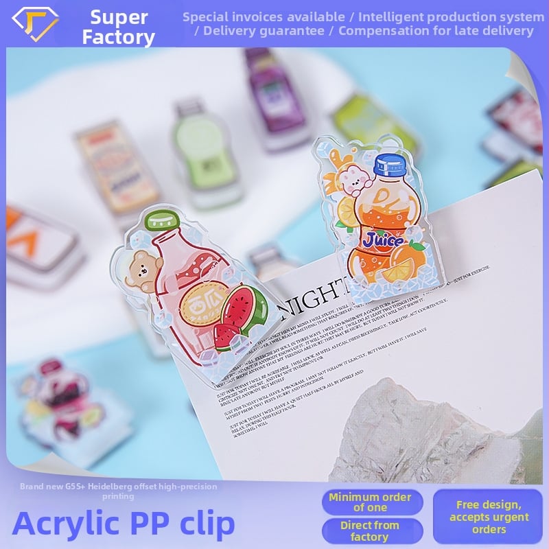 Stupid Bird clip acrilic pentru birou, clips de legare pentru fișe cu foi