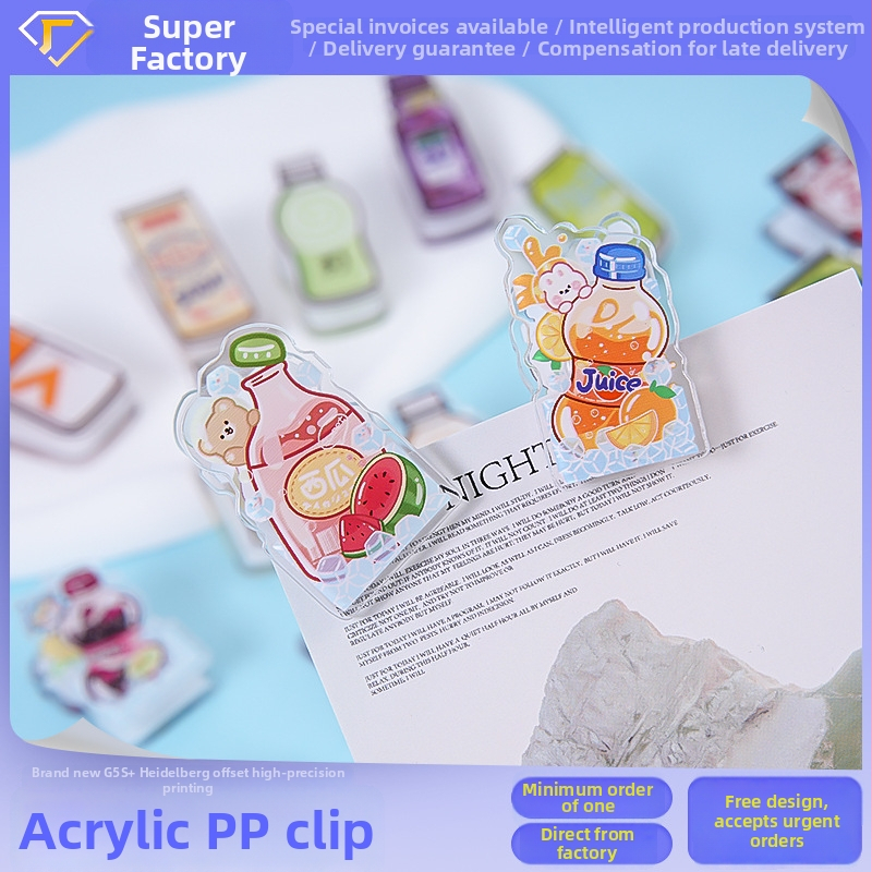 Stupid Bird clip acrilic pentru birou, clips de legare pentru fișe cu foi