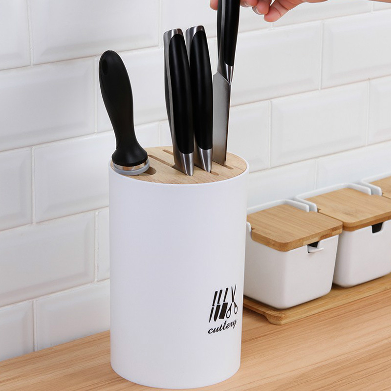 Suport pentru cuțite de bucătărie cu instalare fără unelte, din plastic, stil nordic, SAFEBET