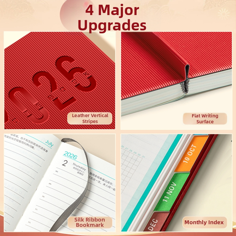 Four Seasons Vintage Planner 2026 — planificator personalizabil, hârtie Dowling, 75 gsm, peste 400 de pagini