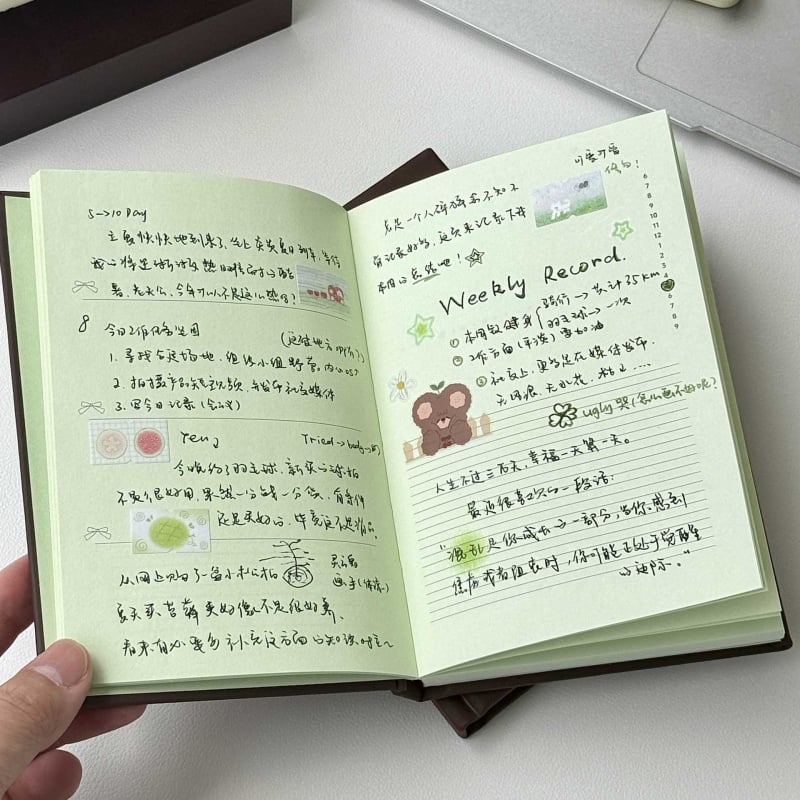 Caiet cu legare prin sârmă, hârtie din pastă de lemn, greutate hârtiei 40 g, 50–100 pagini, stil creativ