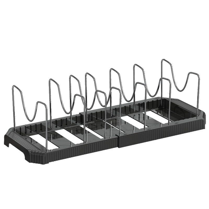 Raft de depozitare pentru farfurii și tacâmuri bucătărie – pliabil, multifuncțional, mobil, fără montaj, plastic